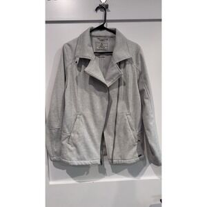 Prana Marabelle Softshell Asymmetrical Zip Jacket Coat Womens Small Gray Outdoor